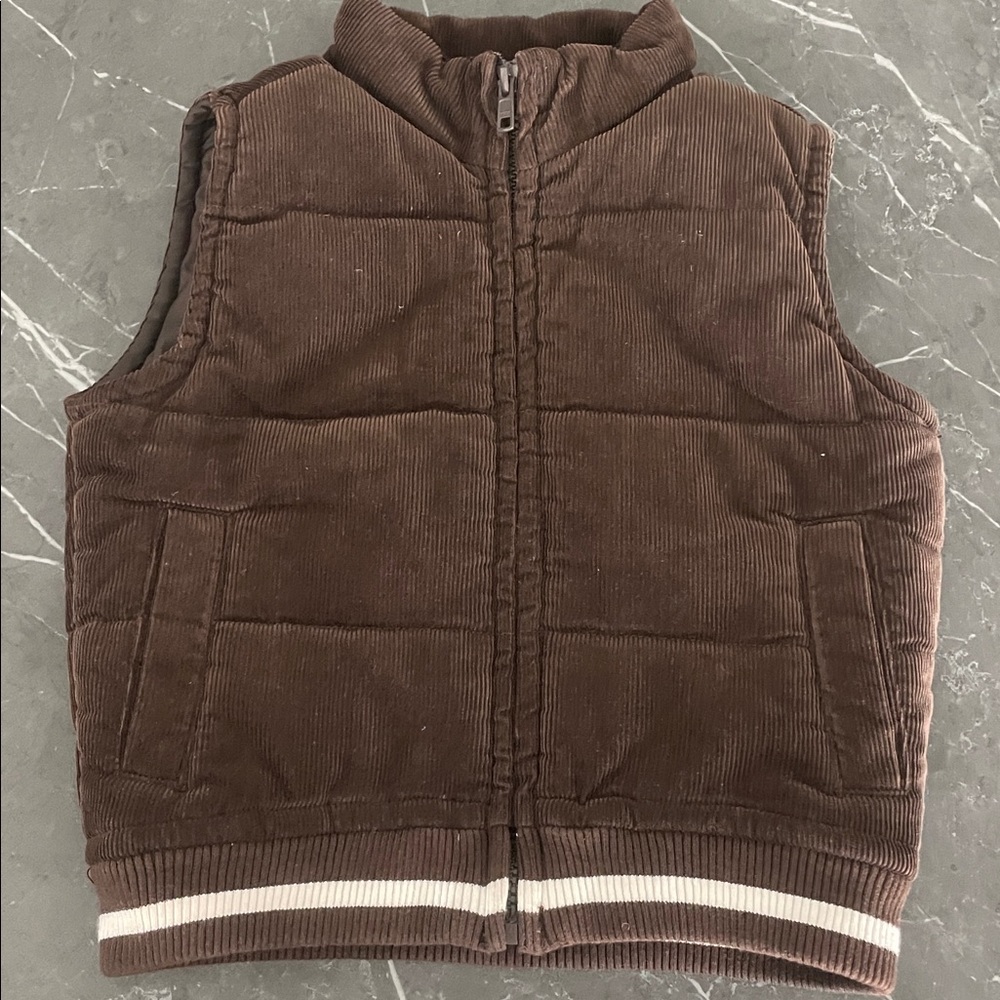 Brown Corduroy Puffer Vest 2-3 years.